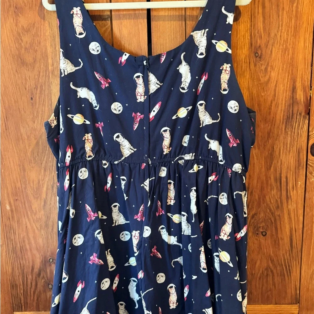 ModCloth Navy Cats in Space Dress - Picture 3 of 5